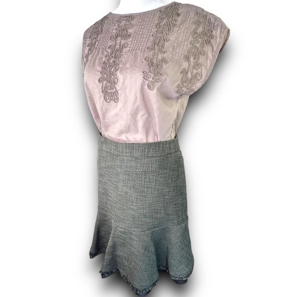 Free People Tan / Nude Embroidered Quills Cropped Top Size Small - Picture 6 of 16